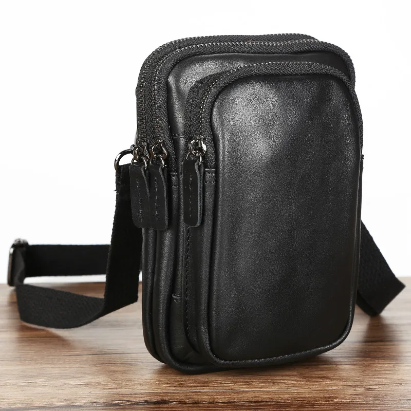 

Waist Male Bag Pouch Men Belt Crossbody Tote Fanny Travel Bag Pack For Genuine Purse Bag Leather Men's Bum Shoulder Luxury Bag