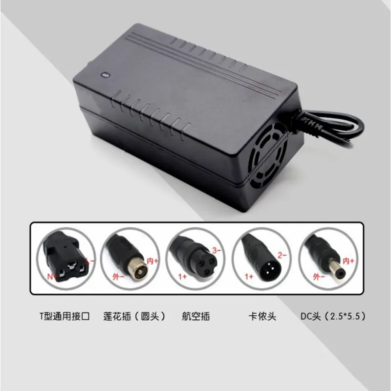 

Aleaivy 60V 3A 18650 Lithium Battery Pack Charger 16S Tring Constant Current Constant Voltage 67.2V Polymer Charger DC 5.5*2.1mm