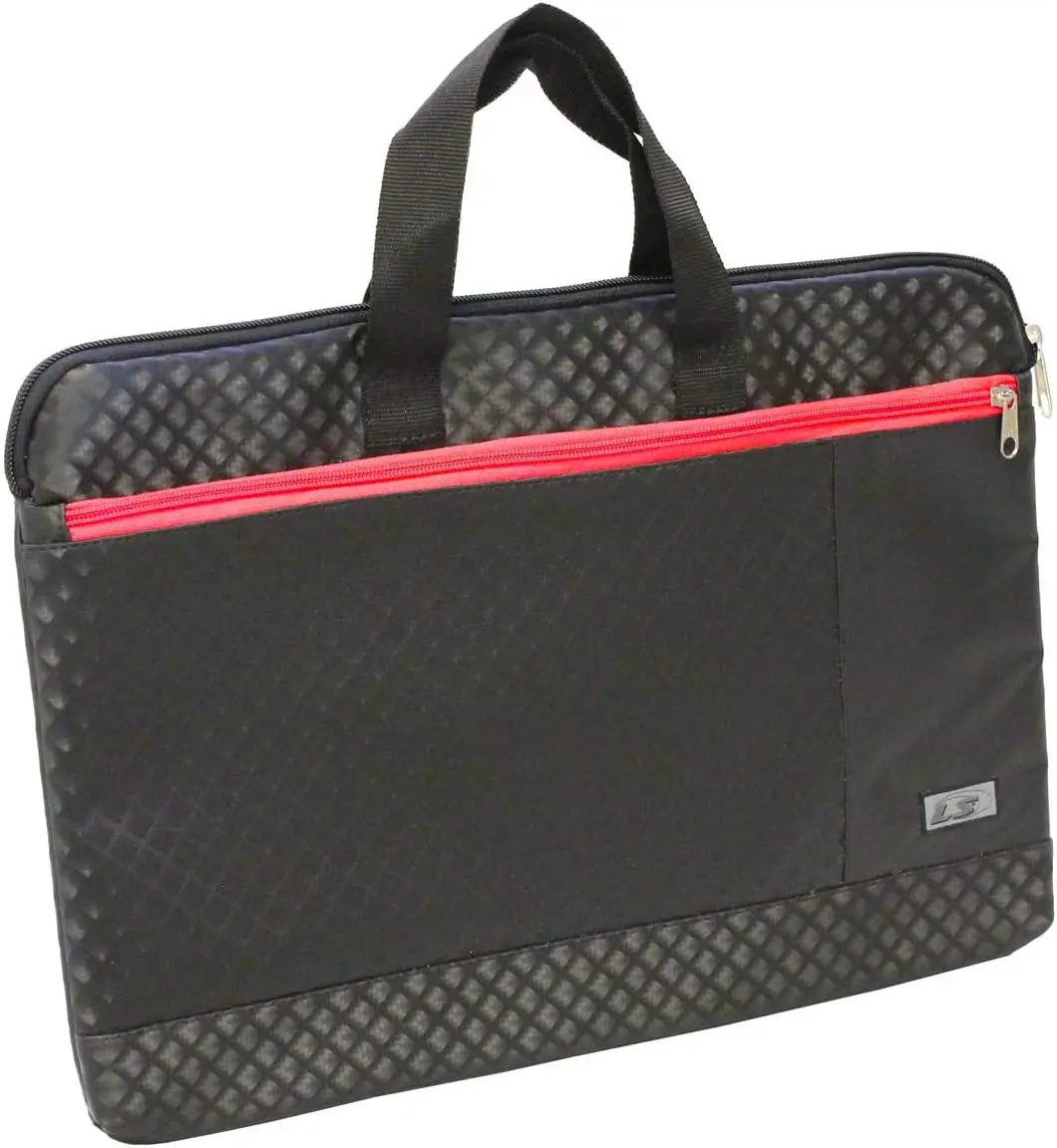 

CN5547 Bolsas para Notebook Práticas e Estilosas 15.6" Preto e Rosa com 2 Divisões Protege o Notebook com Estilo!