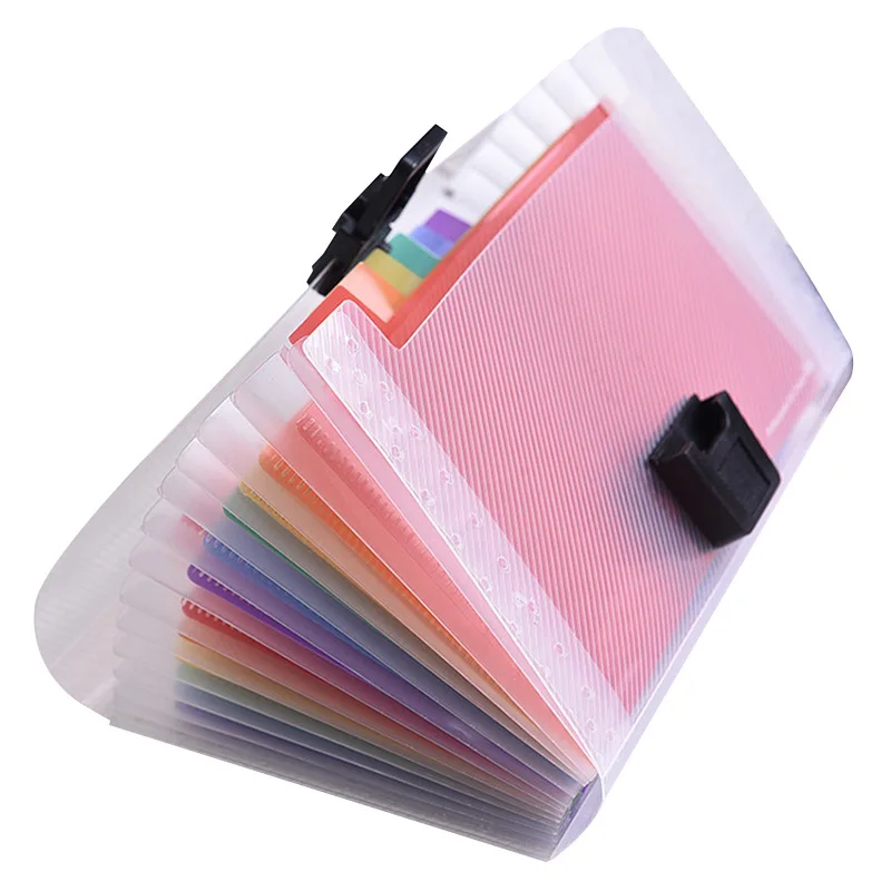 

A6 Expanding Wallet Rainbow File Folder Bill Receipt File Sorting Organizer Storage Bag Folders Filing Products Office Supplies