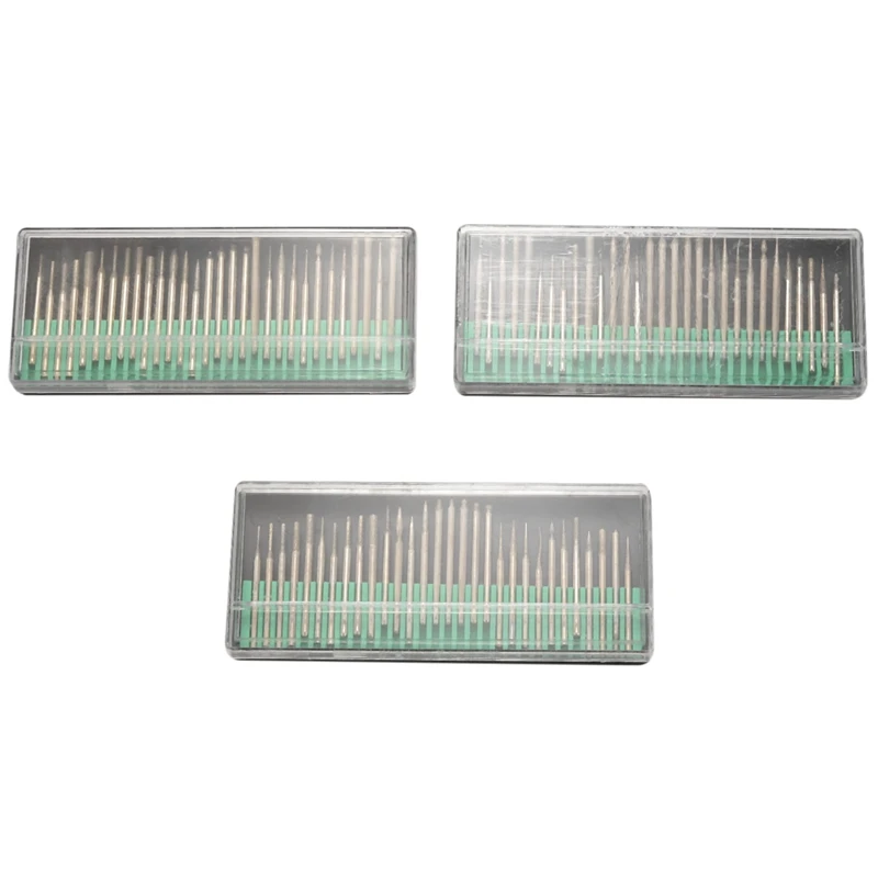 

Diamond Burr Bits Drill Glass Gemstone Metal For Dremel Grinding Rotary Tool,90 Pcs 1/8-Inch (3 Mm)