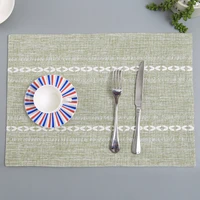 cotton and linen european style american tablecloth linen insulation table mat creative heat resistant bowl mat fabric placemat