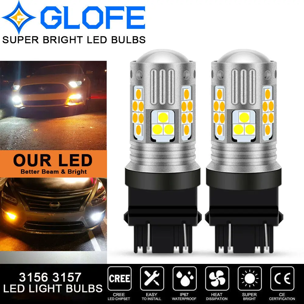 

Led Front Turn Signal Blinker Light Lamp Bulb 3157 3457 36Smd-3030 Yellow White