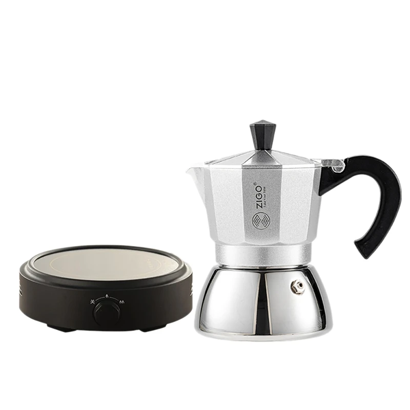 Zigo High Quality Espresso Coffee Pots Cups Stainless Steel Moka Pot Coffee Maker Moka Espresso Cup Classic Coffeeware