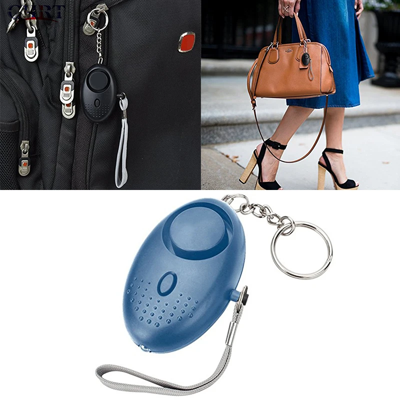 130 DB Decibels With LED Light Safety Key Chain Pedant Accessories Portable Emergency Personal Security Alarms Self-Defense