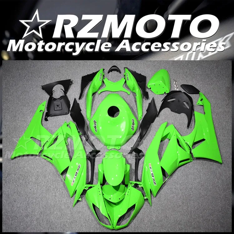 

Новый комплект обтекателей из АБС-пластика подходит для Kawasaki Ninja ZX6R 636 2009 2010 2011 09 10 11 12 Кузов + Крышка Резервуара зеленая