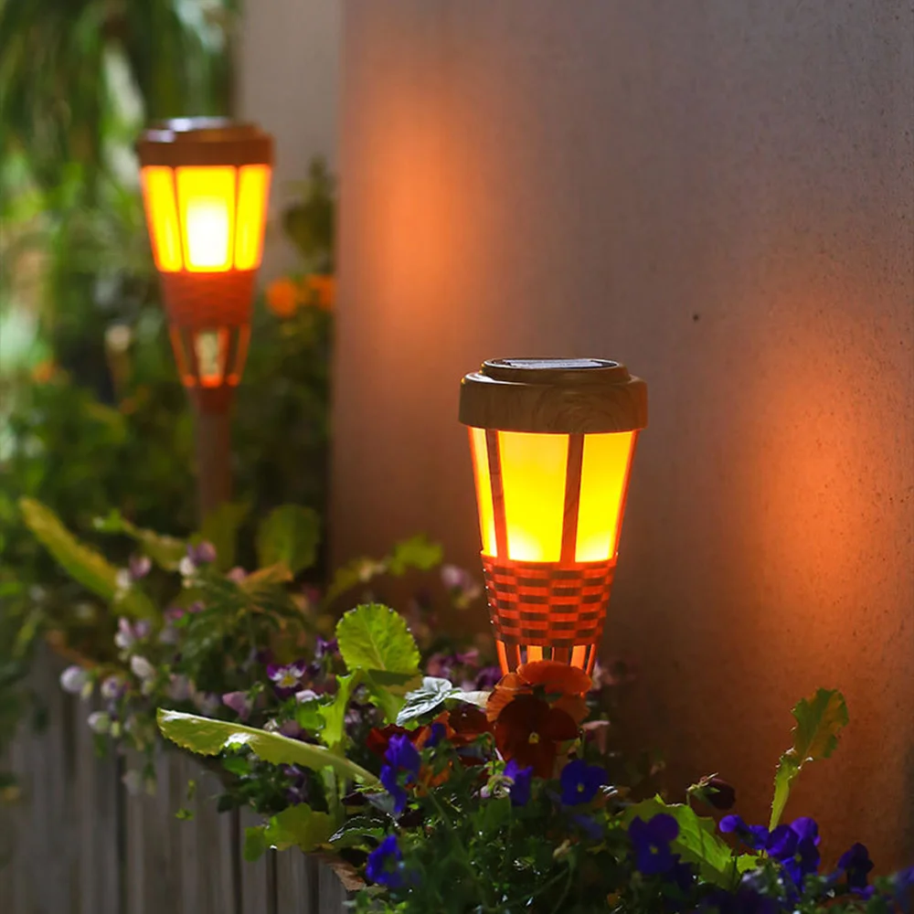 Бамбуковый светодиодный светильник ручной работы на солнечной батарее