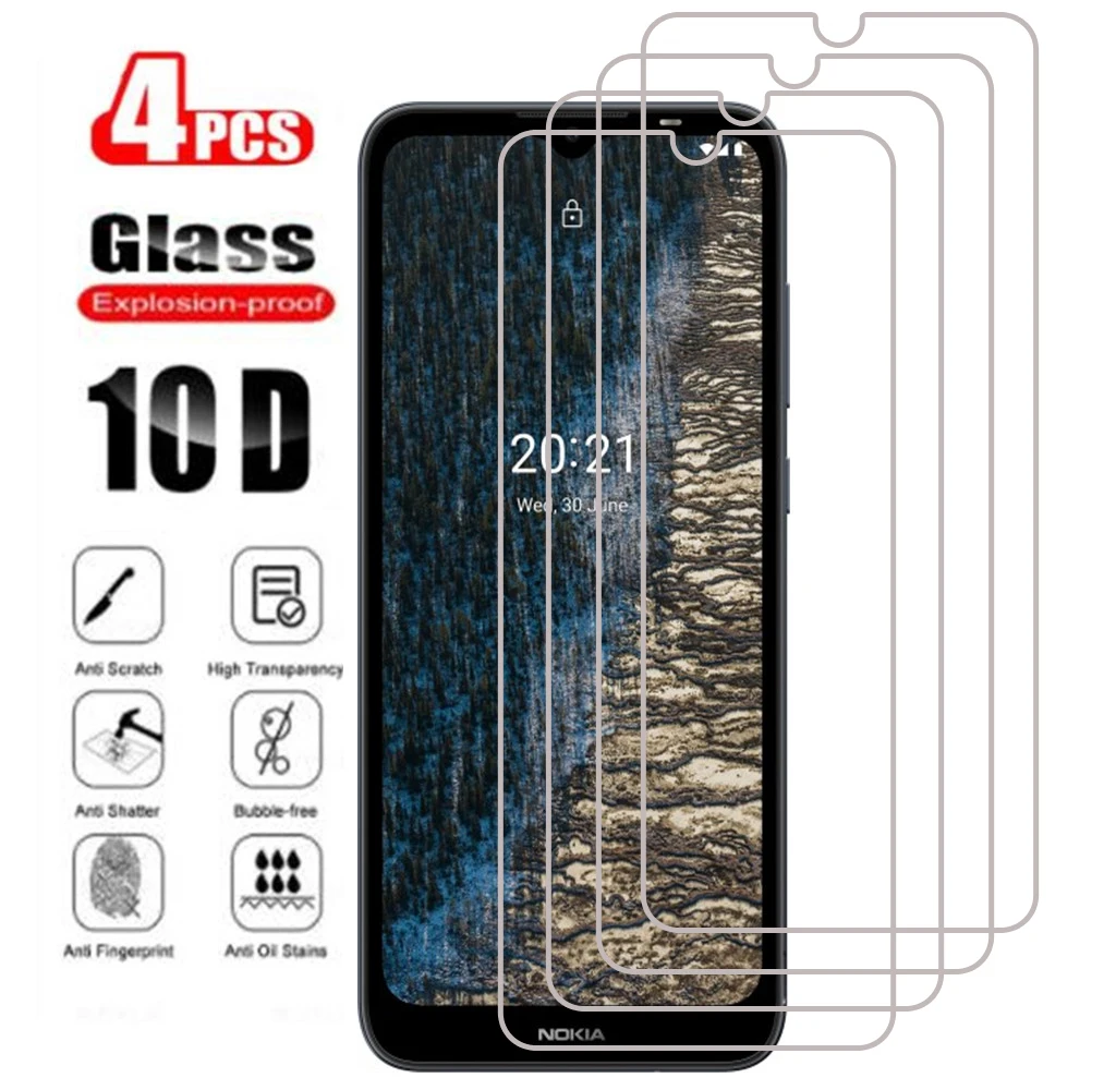 

4 шт. оригинальное 9H HD защитное закаленное стекло для Nokia C20 C10 G300 6,52 дюймов TA-1339 защита для экрана телефона защитная пленка