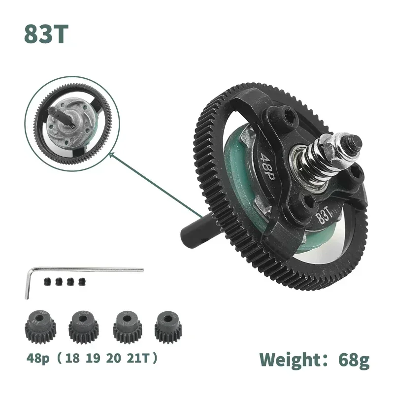 Стальная шестерня 48P 72T 76T 83T 86T 90T для Trxs Slash Bandit Rustler Stampede 2WD детали обновления