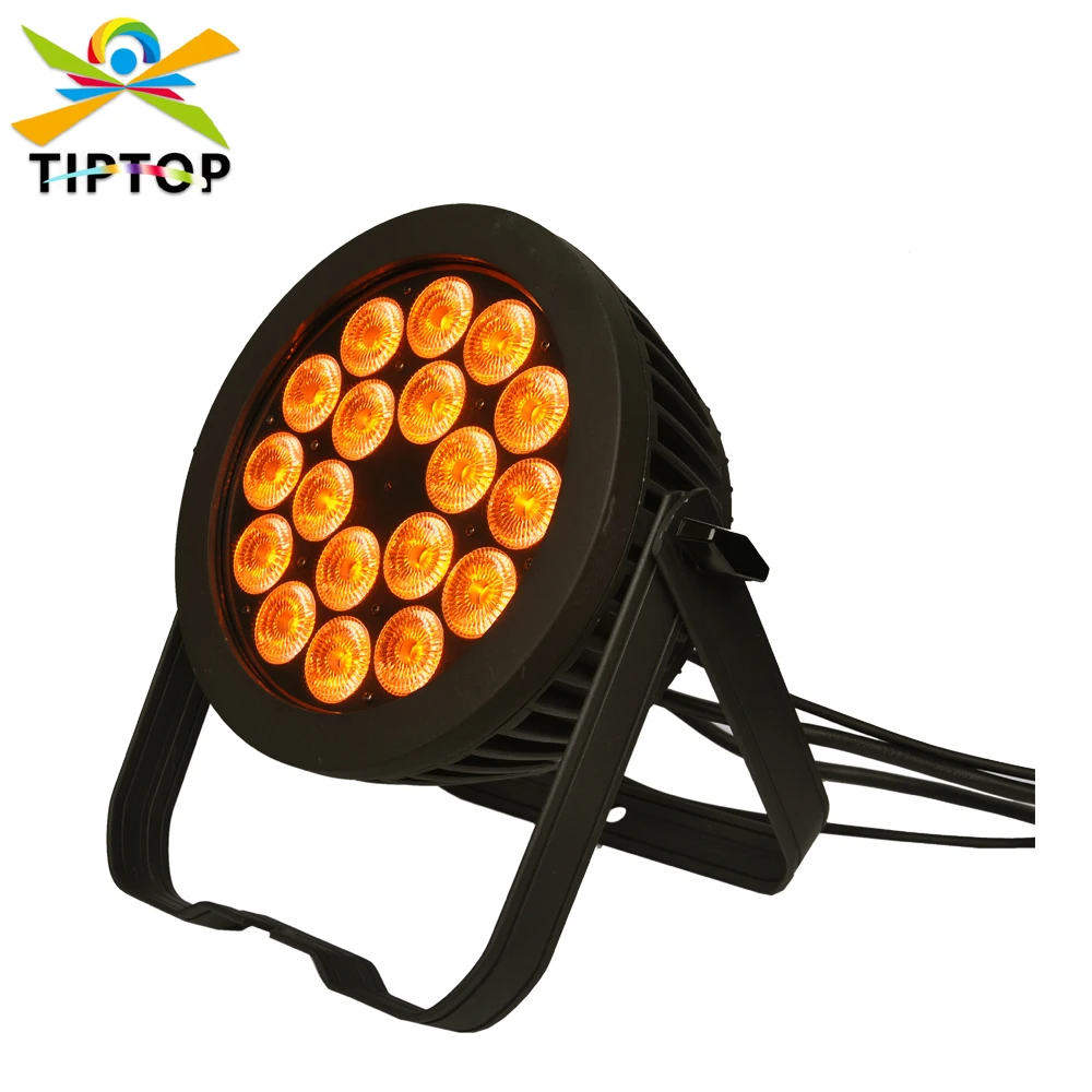 

TIPTOP TP-P103B New 18x18W RGBWA UV 6IN1 Led Par Light Dmx Stage Lighting PAR64 DMX PAR Can Party DJ Disco Waterproof IP65