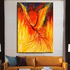 Роскошная абстрактная животная Феникс Холст Картина маслом настенное искусство картины подарки для детей кукро для гостиной украшение дома