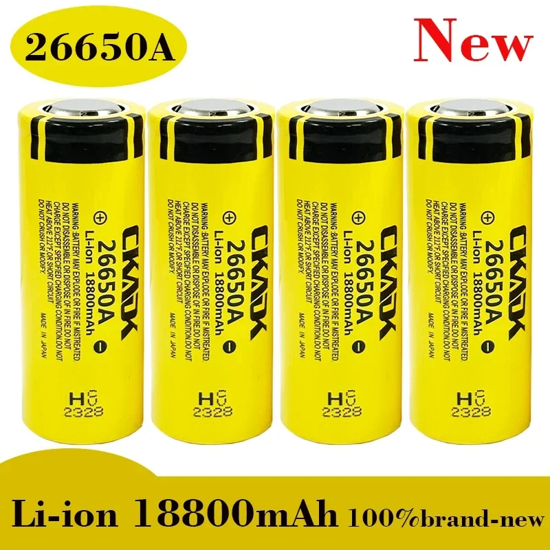 

2023NEW 100% Original 26650 20A Power Rechargeable Lithium Battery 26650A , 3.7V 18800mah Suitable for Flashlight