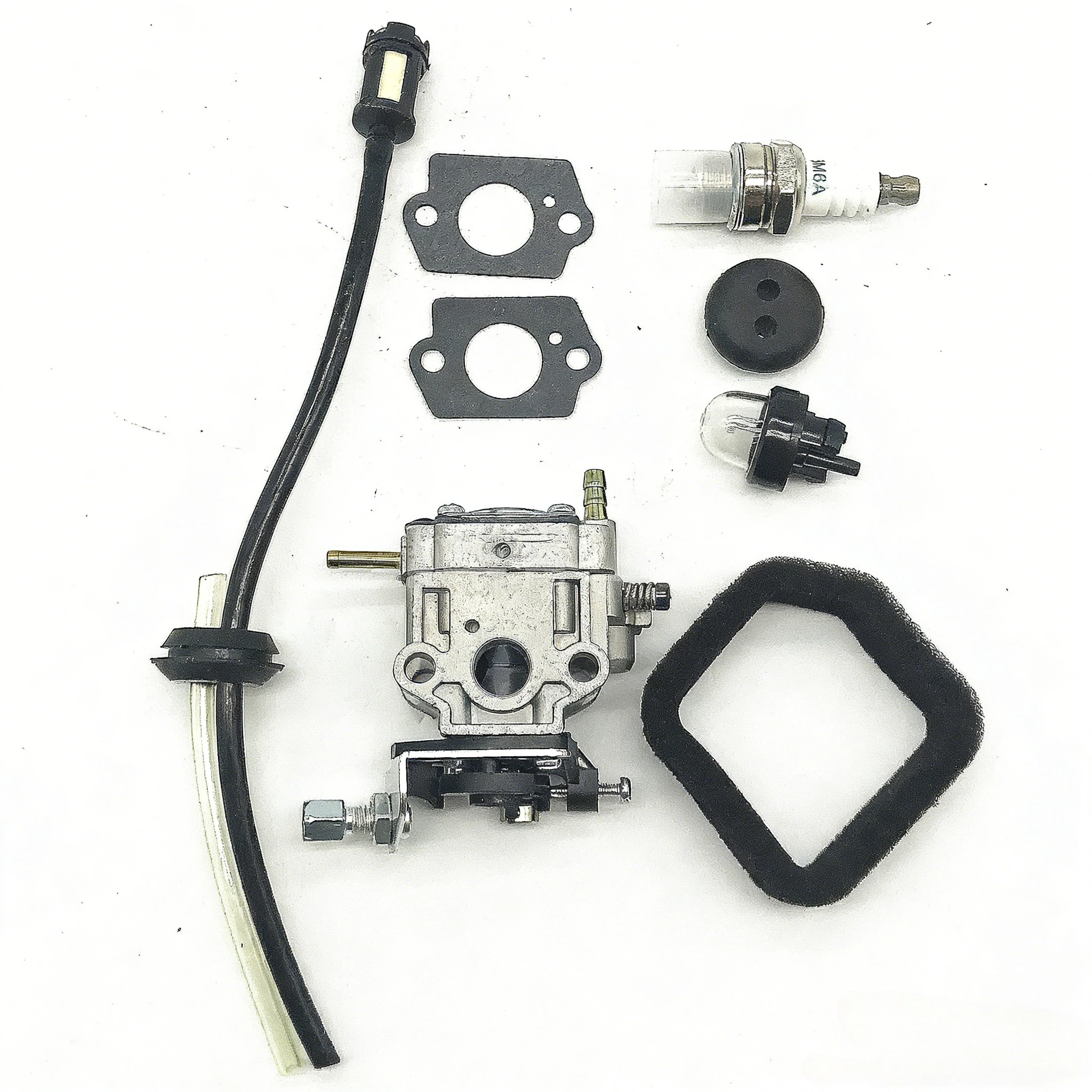 Фото Подходит для Homelite/Ryobi/Raftsman 26CC WYJ364 RLT26CDNN, комбинированный комплект карбюратора с аксессуарами для садовых газонокосилок. №1