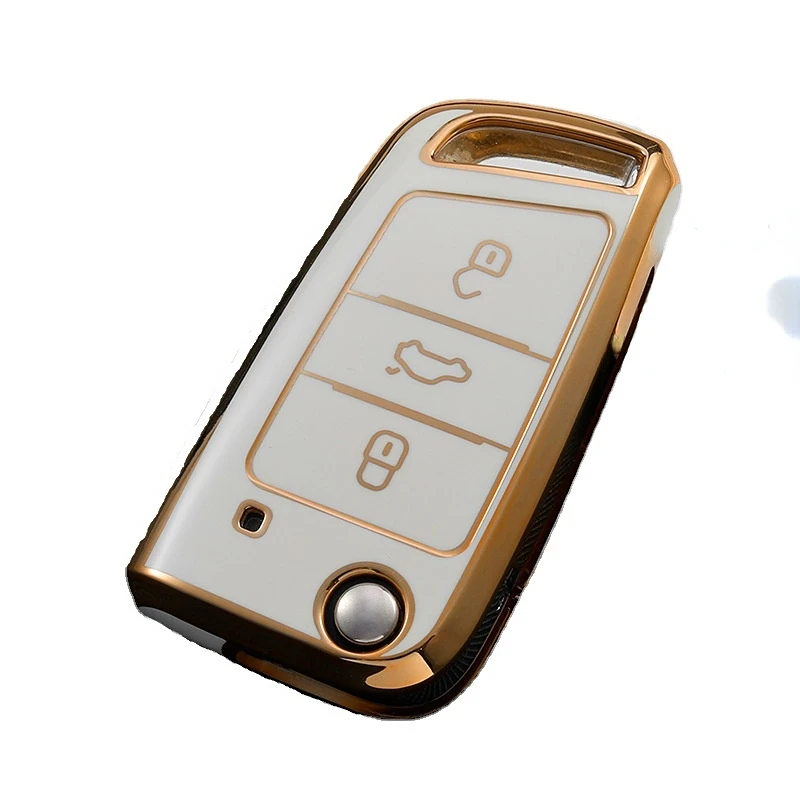 

Flip Key Tpu Car Key Case Cover for Volkswagen Vw Polo Golf 7 6 5 4 Mk2 Mk4 Mk5 Mk6 Mk7 Seat Ibiza Car Accessories Key Holder