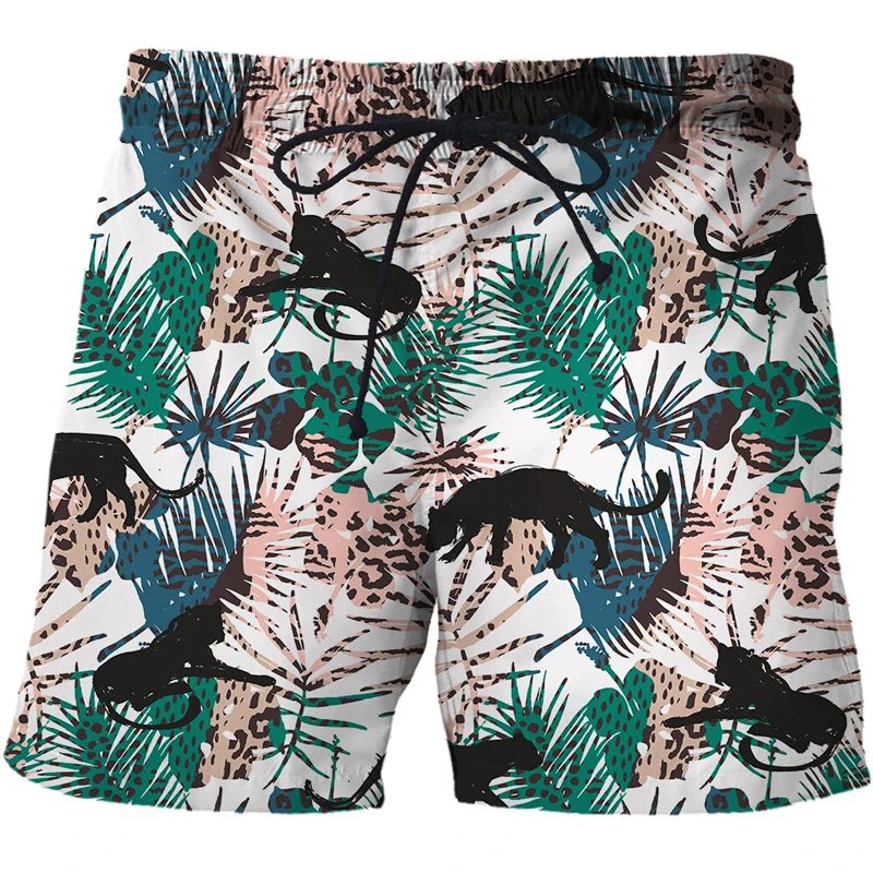 Newest 3D leopard Print Men Beach Shorts Quick Dry Bermuda Surf Swimming Shorts Animal Trunks Funny Men Summer Shorts Boxers