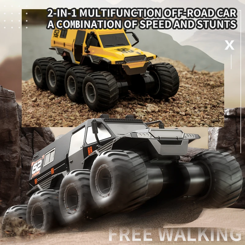 

JJRC Q137 8-Wheel 2.4G RC Car Amphibious Off-Road Climbing Stunt Vehicle All Terrain Controlled Gift Toys RTR For Children Kids