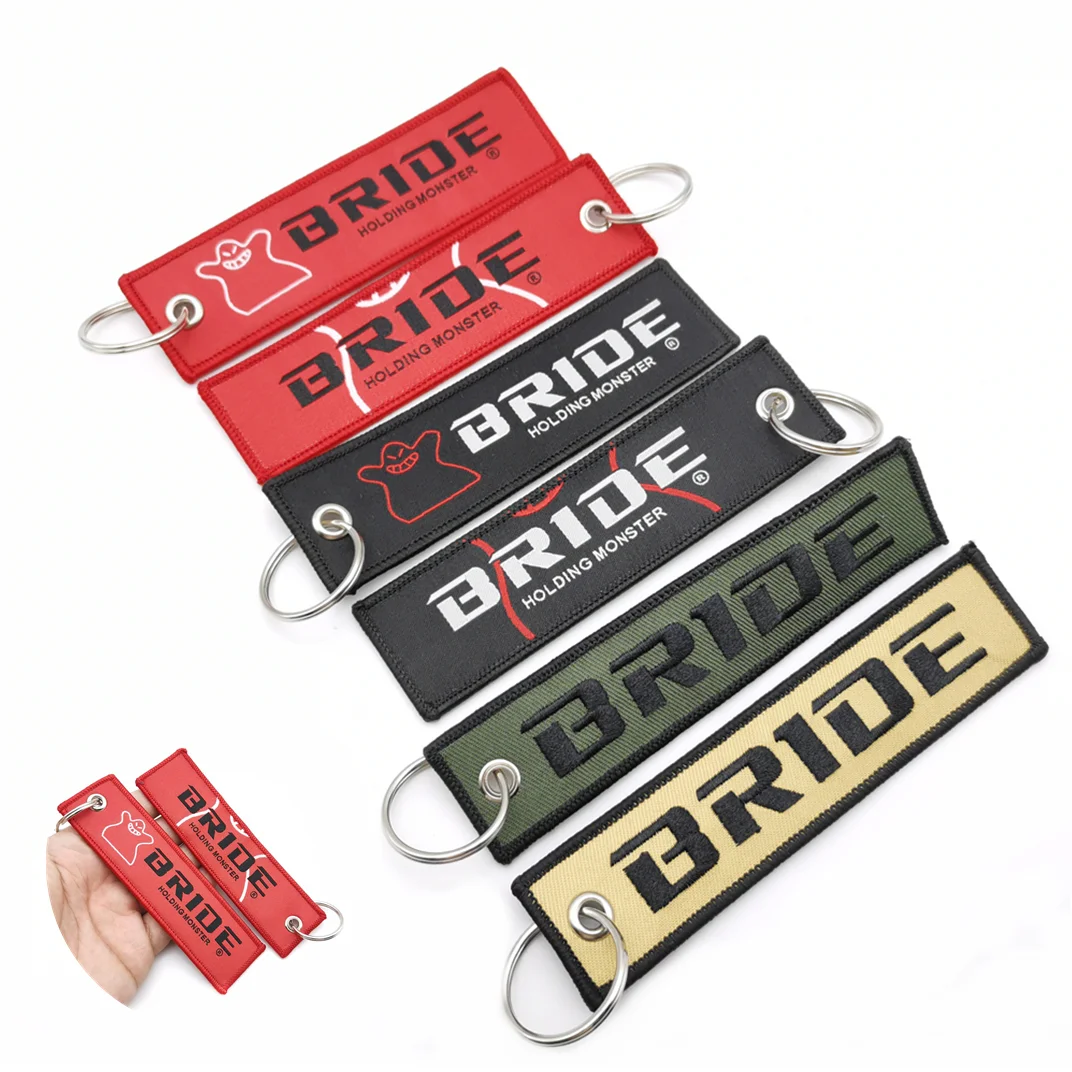 

JDM Racing Rock Car Keychain Modified Tag Lanyard Refit Embroidery For Bride Auto Motorcycle Accessories