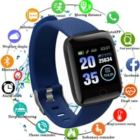 116plus color smart bracelet with 1 3 inches screen heart rate blood pressure sleep monitoring waterproof smartwatch