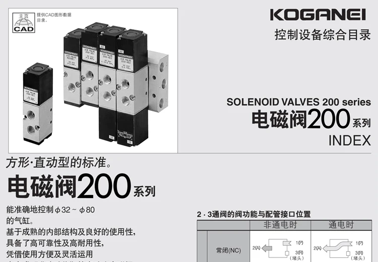 Оригинальный японский электромагнитный клапан KOGANEI Xiaojinjing 200-4E1-L-SR DC24V 4E2 2503E1