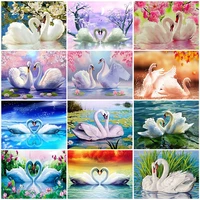 5d diamond painting full square drill animals diamond embroidery swan pictures of rhinestones cross stitch kit home decoration