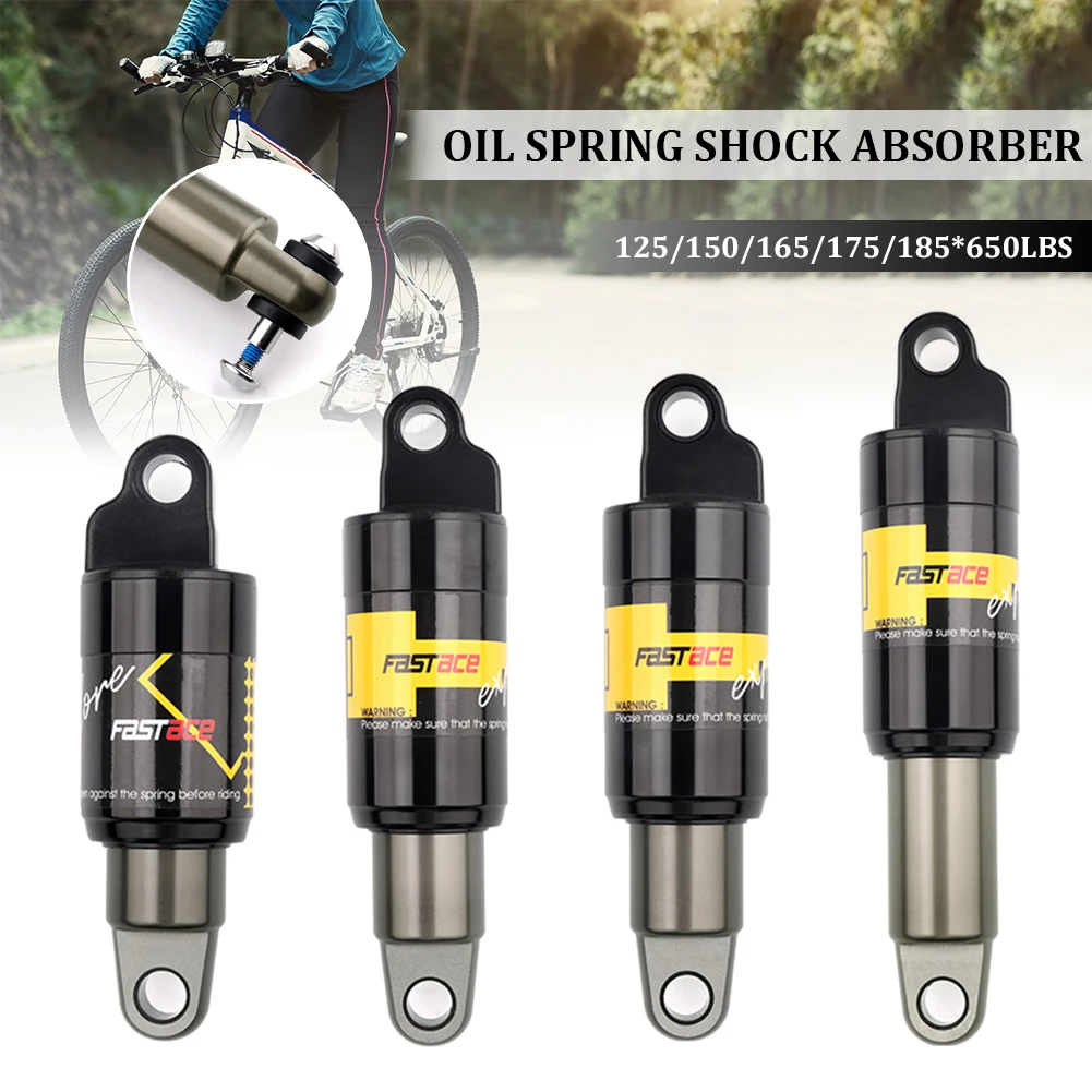 

MTB Bike Rear Shock Absorber 125/150/165/185mm *650lbs Oil Spring Shock Absorber For E-Bikes Electric Scooters Bicycle Parts