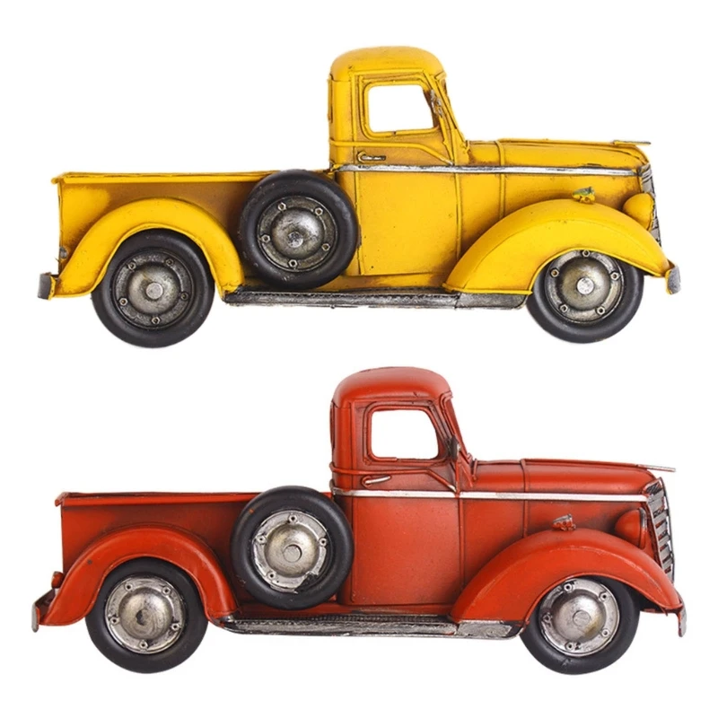 

Farmhouse Half Truck Decor Vintage Rustic Metal Truck Planter Pickup Decoration