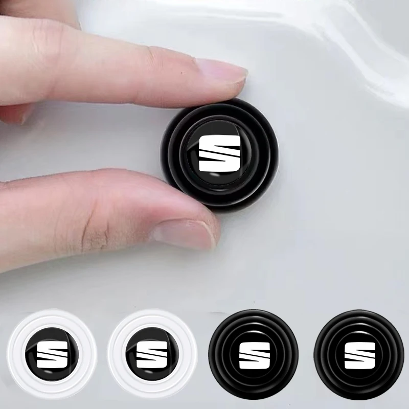 

2/4Pcs Car Anti-collision Silicone Pad Soundproof Buffer Gasket Sticker For Seat ibiza 6j 6l fr Ateca Altea xl leon 2 Alhambra