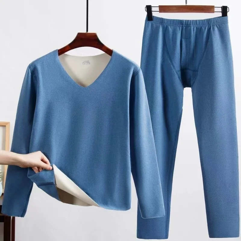 Термобелье для мужчин новинка 2024 зимние мягкие бархатные кальсоны бесшовные