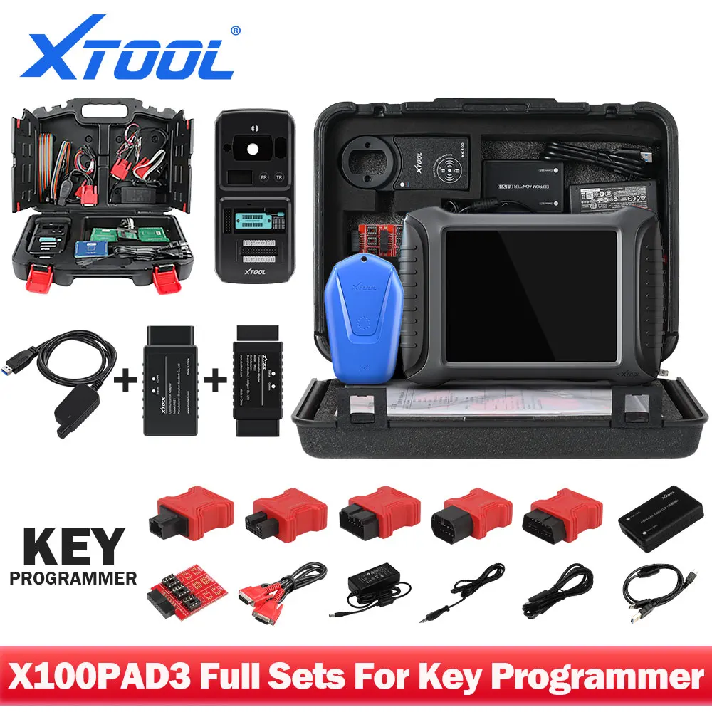 

XTOOL X100PAD3+KC501+SK1+KS01 Full Sets Auto Key Programmer For All Key Lost For Benz infrared key Professioanl For locksmith