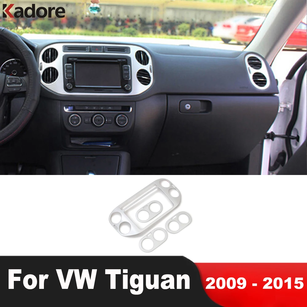 

Interior Accessories For Volkswagen vw Tiguan 2009-2014 2015 Matte Car Navigation Panel Air Condition Vent Outlet Cover Trim