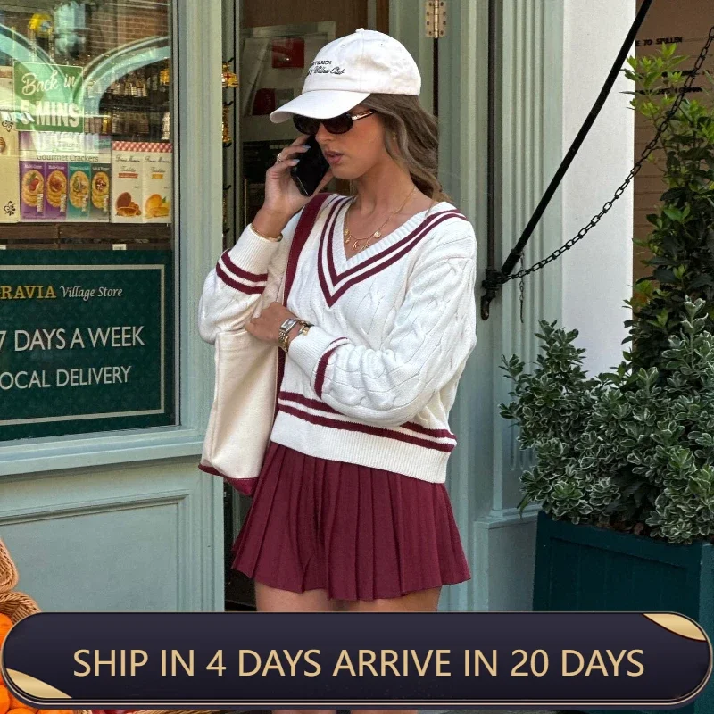 Модная модная одежда осень-зима 2024 атмосферный свитер Ins Женский пуловер в