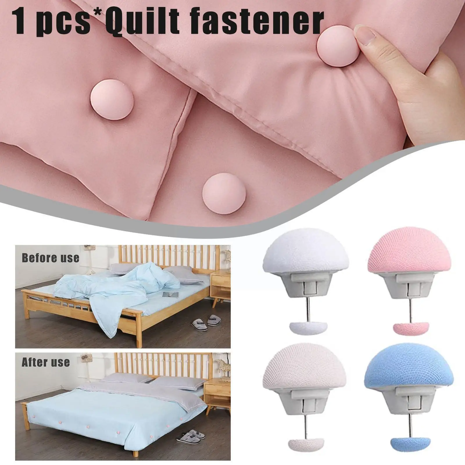 

Mushroom Duvet Cover Clip Anti-slip Quilt Blanket Clip Fastener Buckles Clip Sheet Pegs Unlock Clothes Bed One M8i2