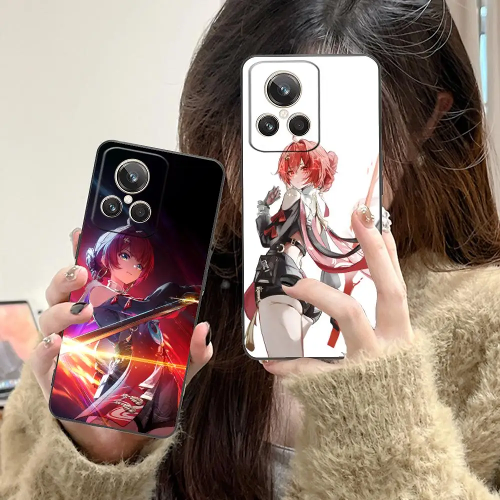 Фото Чехол для телефона Wuthering Waves Danjin для Realme 15 14 13 12 11 10 9 Pro Plus T i Lite 5G, мягкий противоударный чехол из ТПУ №1