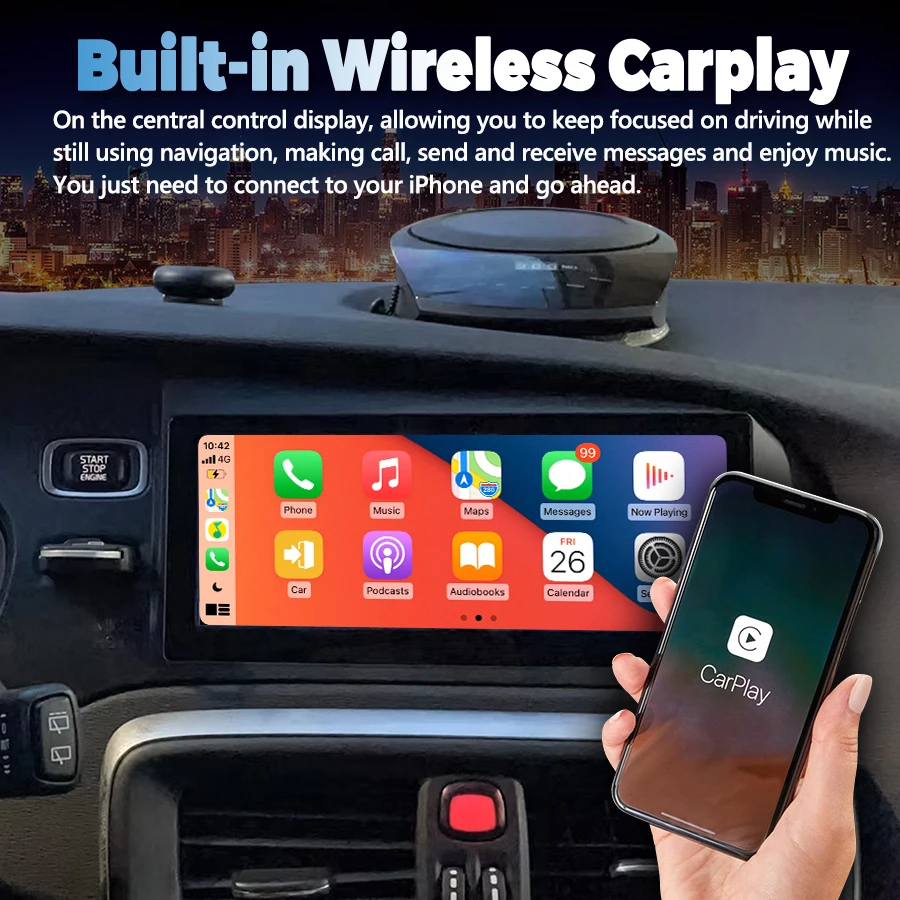 Автомобильный мультимедийный видеоплеер сенсорный экран 8 дюйма Android 13 2Din для Volvo