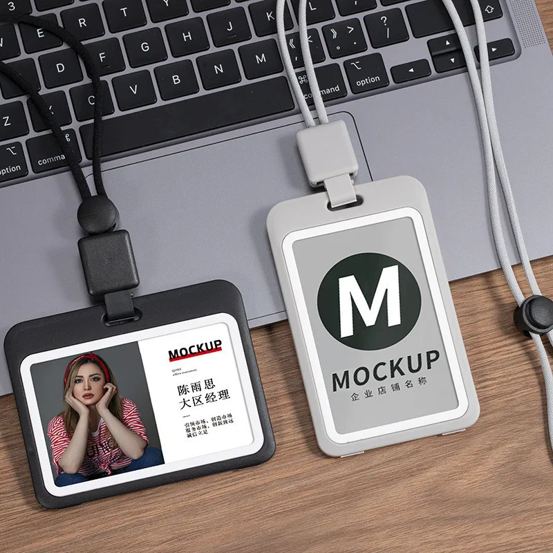 Держатель для удостоверения личности аксессуар из твердого пластика с ремешком