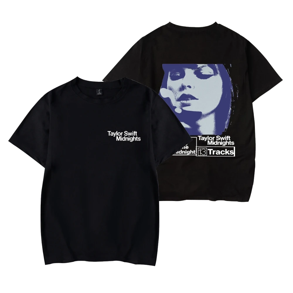 

Anti Hero Album Midnights Blue Tie Dye Short Sleeves T-Shirts Merch Y2k Streetwear Top New Logo Women/Men Summer Shirts