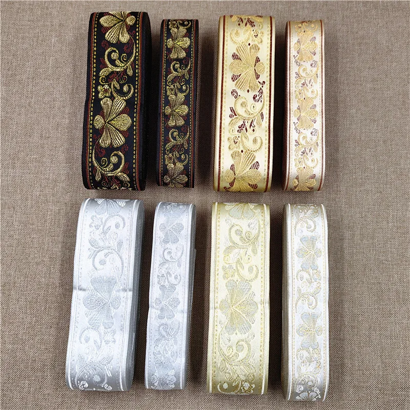 Тканая жаккардовая лента с цветочной отделкой 10 ярдов 3 см или 5