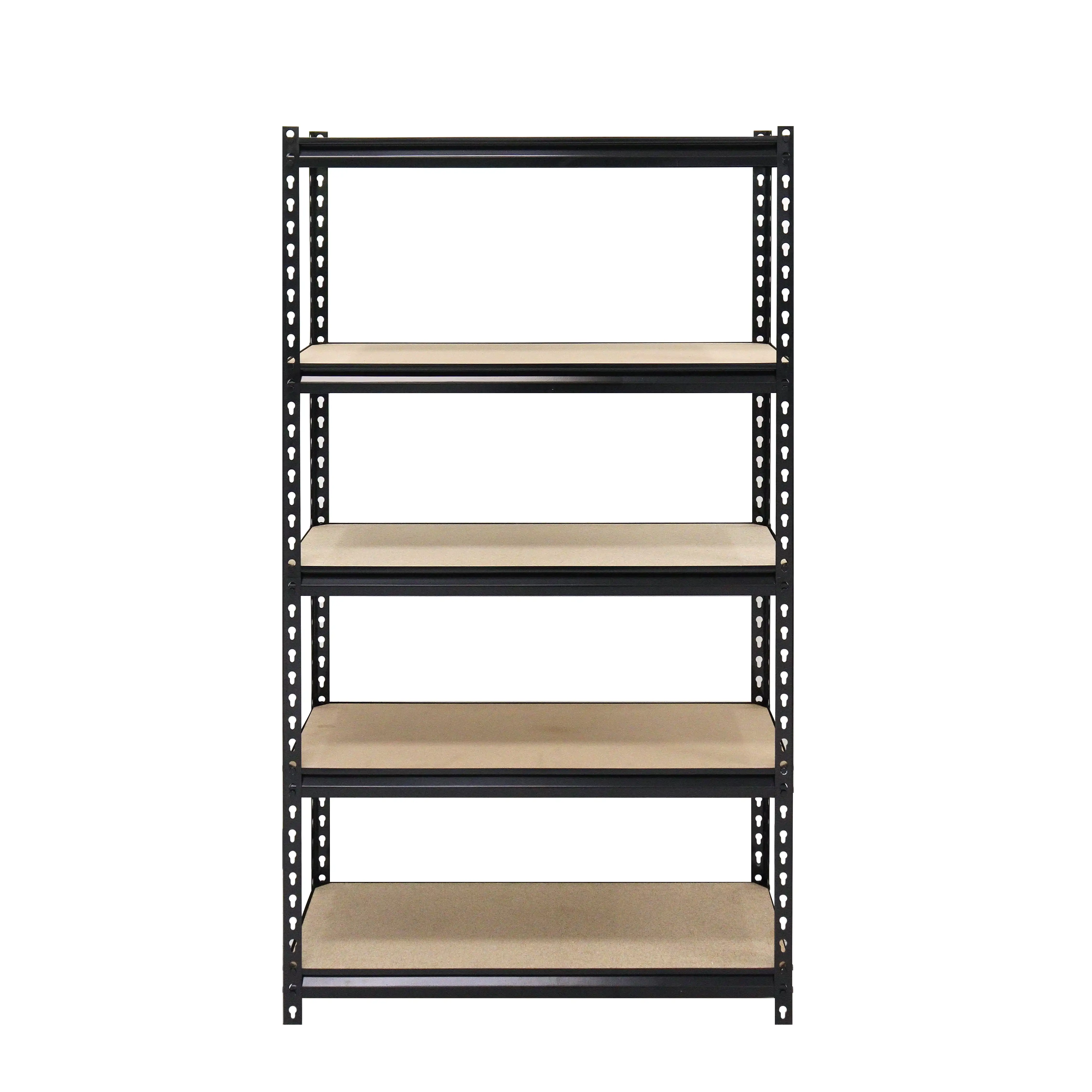 

Muscle Rack 30 in. W x 60 in. H x 12 in. D 5-Tier Black Steel Shelving Unit