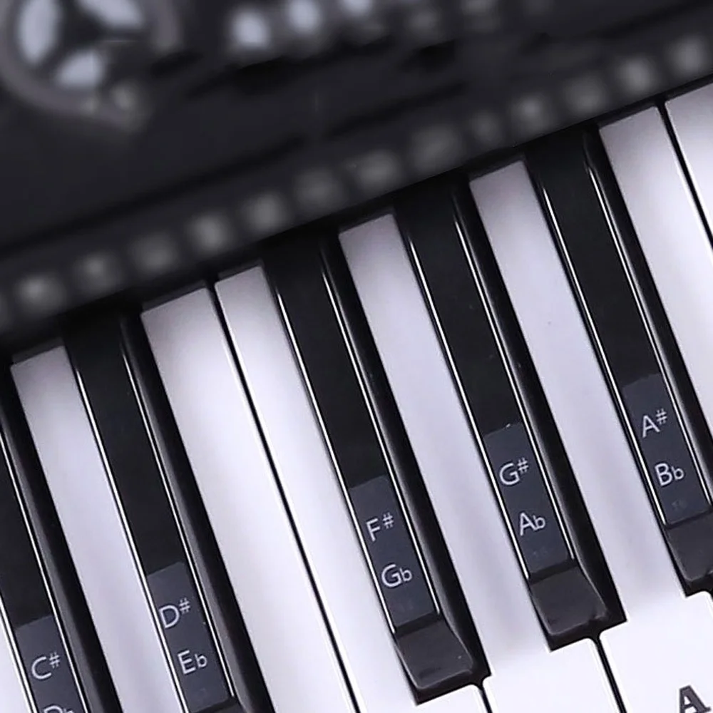 

Music Keyboard Piano Stickers 88/61/54/49 Key Removable Laminted Sticker Tool