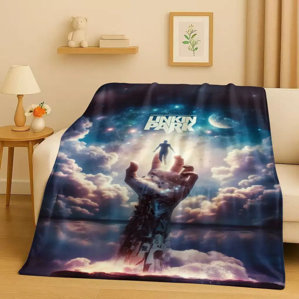 Фото Ретро L-Linkin Park Sign рок-группа музыка фланелевое одеяло, ультрамягкое теплое плюшевое покрывало для дома, спальни, кровати, дивана, кемпинга №2