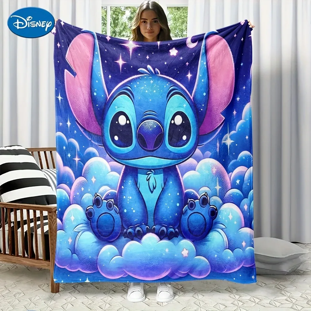 

1 шт. одеяло Disney Stitch для уютного, многофункционального одеяла, подходящего для дома, улицы, путешествий, кемпинга, одеяла для сна.