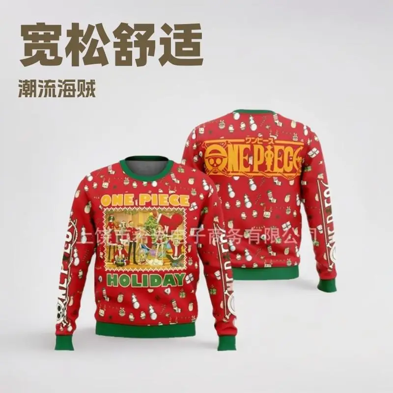 Топы в стиле аниме футболка кавайный свитер рубашка с Луффи для мальчиков