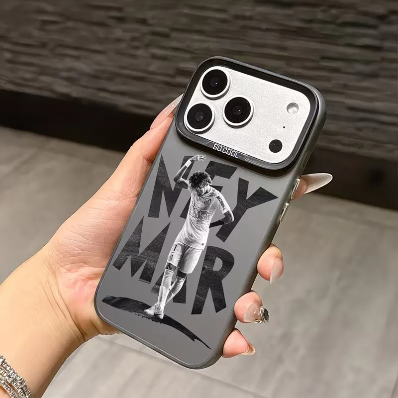 Чехол для телефона с футбольным дизайном для iPhone 17 16 15 14 13 12 11 mini Pro Max X XR 8 7 Air Plus, противоударный, матовый, с изображением джентльмена Неймара (art.: 3920d8ea373a8) - 3920d8ea373a8