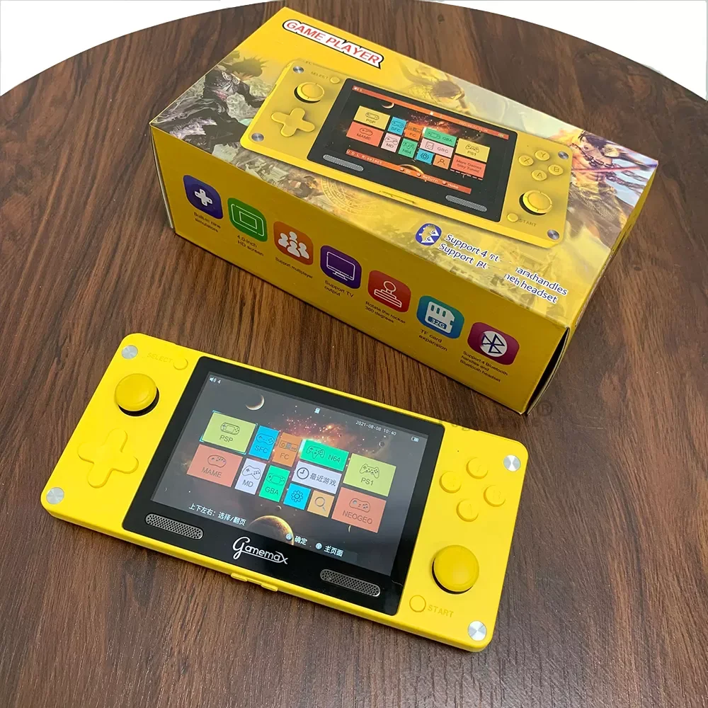 

New A380 Game Console Children's Retro Mini Handheld Joystick Game Console 4.0 inch HD IPS Screen 3600+ Games Children's