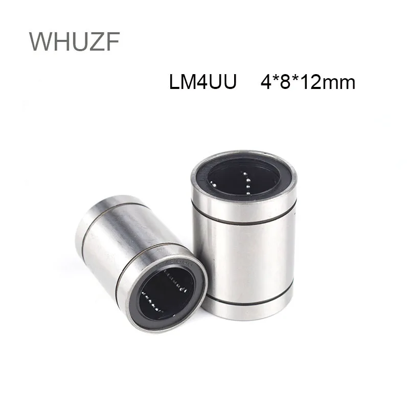 

WHUZF Бесплатная доставка 10/20 шт./лот LM4UU LM4 4*8*12 мм линейная Втулка ЧПУ линейные подшипники для стержней лайнер рельс линейные части вала