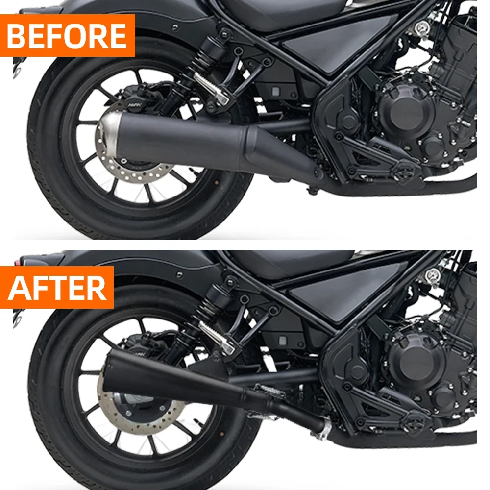 Для HONDA Rebel 250 мотокросс выхлопная труба Escape Moto средняя Pitbike мотоциклетный