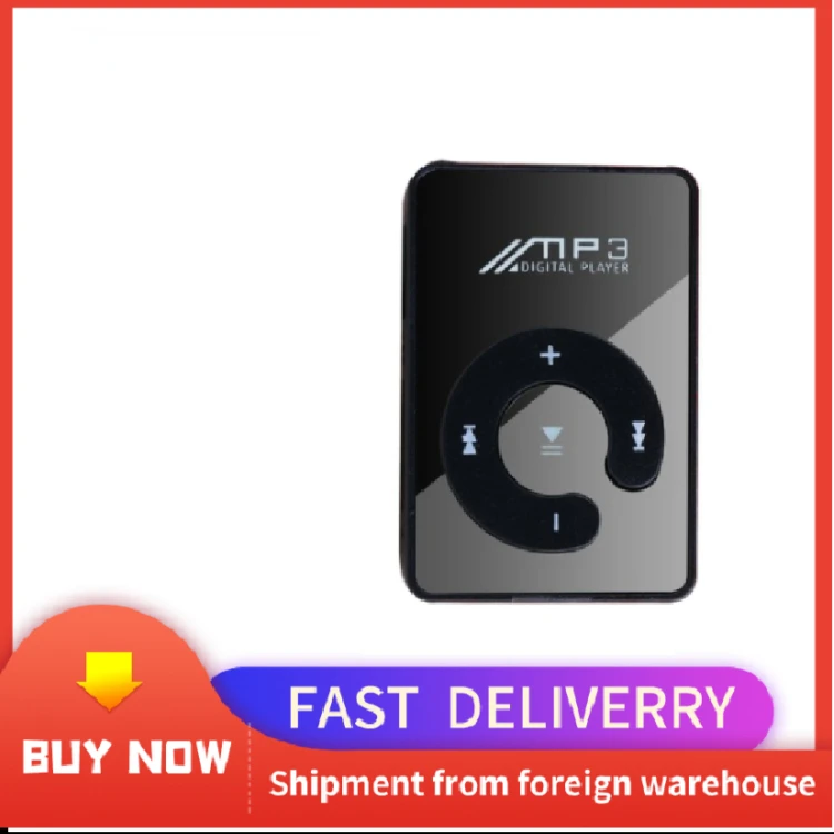 

Portable Mini Mirror Clip MP3 Player Music Media Support Micro SD TF Card Fashion Hifi MP3 for Outdoor Sports