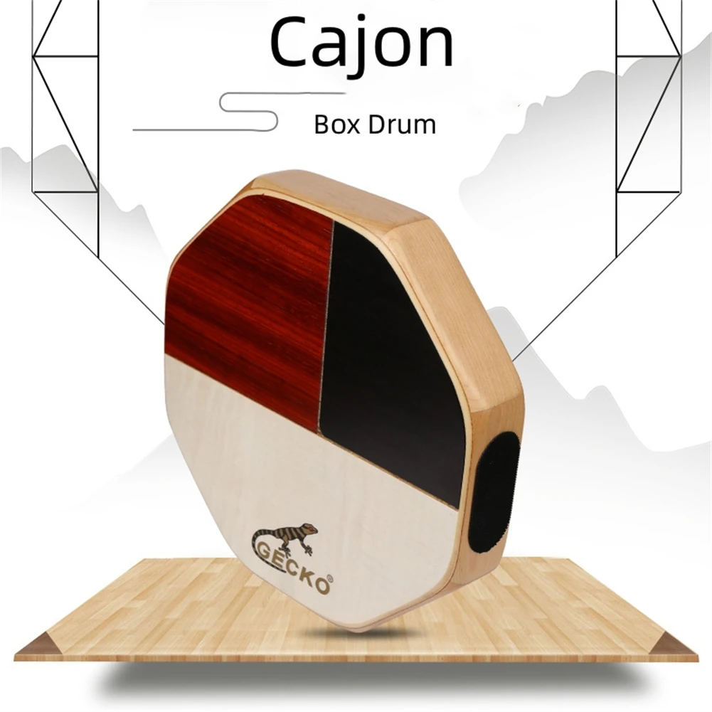 

Portable Travel Compact Cajon Box Drum With Carrying Bag Percussion Instrument Tambourines With High / Low Bongo Anf Snare