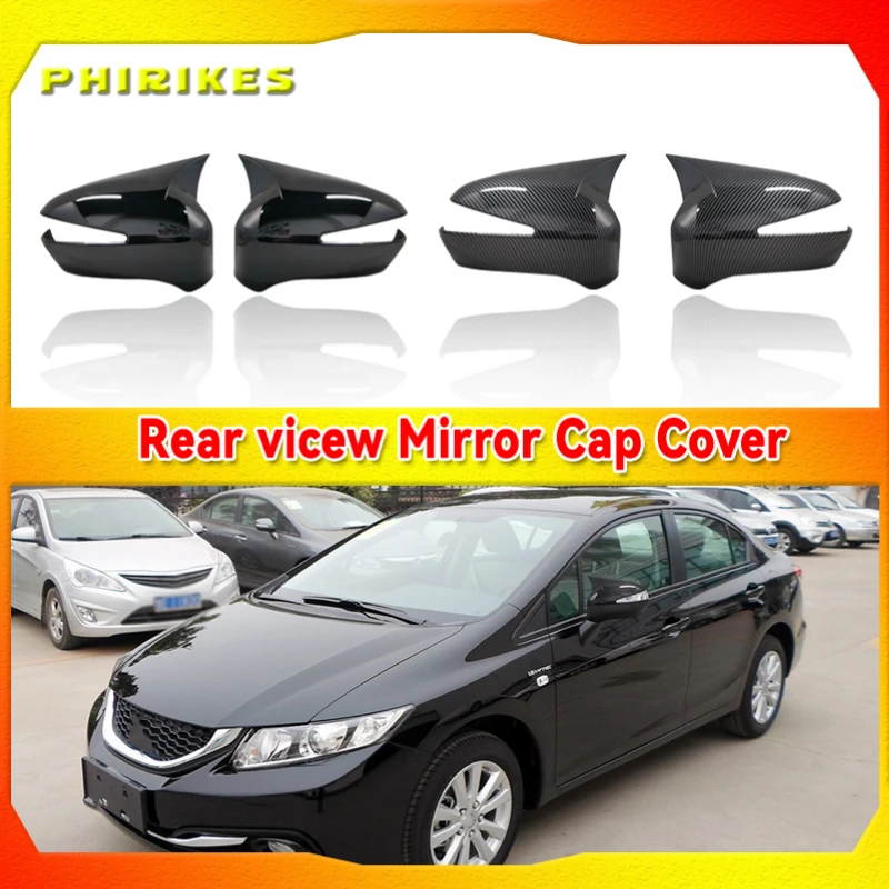 

Carbon Fiber Door Side Rearview Mirror Cover Trim For Honda Civic 8th 2006 2007 2008 2009 2010 2011 Accessories Car Styling