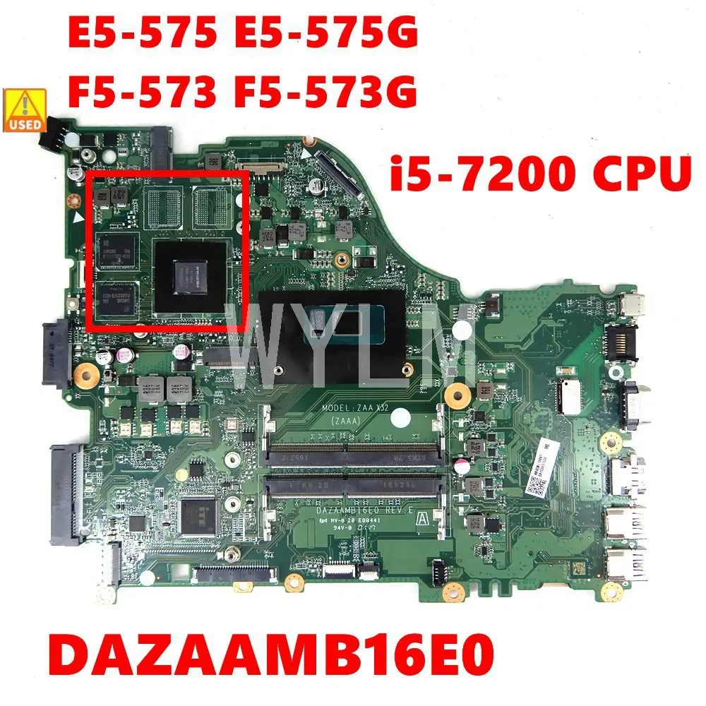 

Материнская плата DAZAAMB16E0, i5-7200U CPU 940MX для ACER Aspire